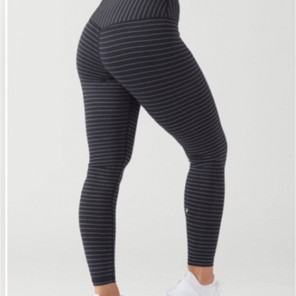 Glyder Silver Striped Black Leggings